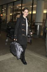 ALISON BRIE at LAX Airport in Los Angeles 01/25/2016