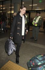 ALISON BRIE at LAX Airport in Los Angeles 01/25/2016