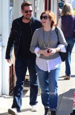 ALYSON HANNIGAN Leaves Caffe Luxxe in Brentwood 01/25/2016