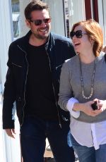 ALYSON HANNIGAN Leaves Caffe Luxxe in Brentwood 01/25/2016