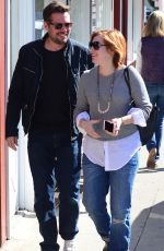 ALYSON HANNIGAN Leaves Caffe Luxxe in Brentwood 01/25/2016