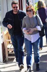 ALYSON HANNIGAN Leaves Caffe Luxxe in Brentwood 01/25/2016