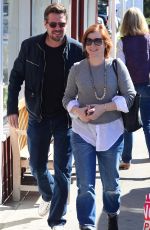 ALYSON HANNIGAN Leaves Caffe Luxxe in Brentwood 01/25/2016