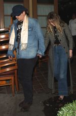 AMBER HEARD and Johnny Depp Leaves a Restaurant in West Hollywood 12/15/2015