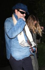 AMBER HEARD and Johnny Depp Leaves a Restaurant in West Hollywood 12/15/2015