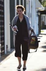 ANDIE MACDOWELL Out with Her Dog in West Hollywood 01/26/2016