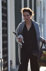ANDIE MACDOWELL Out with Her Dog in West Hollywood 01/26/2016
