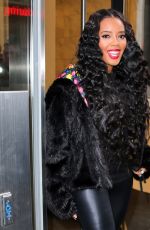 ANGELA SIMMONS Leaves AOL Build Studios in New York 01/07/2016