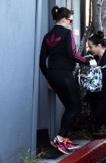 ANNE HATHAWAY Leaves a Gym in Los Angeles 01/25/2016