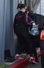 ANNE HATHAWAY Leaves a Gym in Los Angeles 01/25/2016