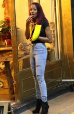 APRIL JACKSON Out Shopping in London 01/07/2016