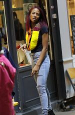 APRIL JACKSON Out Shopping in London 01/07/2016