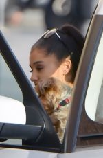ARIANA GRANDE Arrives at Jimmy Kimmel Live 01/14/2016