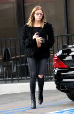 ASHLEY BENSON at a Coffee Bean in West Hollywood 01/14/2016