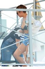 ASHLEY BENSON in Bikii Top at a Pool in Miami 01/29/2016