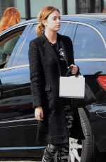 ASHLEY BENSON Leaves Cafe Alfred in Los Angeles 01/22/2016