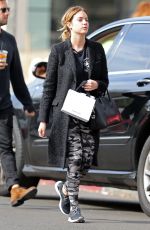 ASHLEY BENSON Leaves Cafe Alfred in Los Angeles 01/22/2016