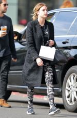 ASHLEY BENSON Leaves Cafe Alfred in Los Angeles 01/22/2016