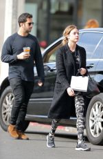 ASHLEY BENSON Leaves Cafe Alfred in Los Angeles 01/22/2016