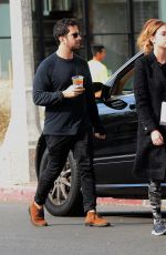 ASHLEY BENSON Leaves Cafe Alfred in Los Angeles 01/22/2016