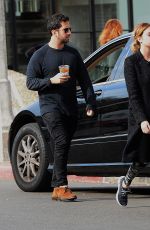 ASHLEY BENSON Leaves Cafe Alfred in Los Angeles 01/22/2016