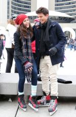 BAILEE MADISON Ice Skating at Nathan Phillips Square in Toronto 01/17/2016