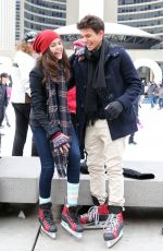 BAILEE MADISON Ice Skating at Nathan Phillips Square in Toronto 01/17/2016