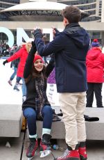 BAILEE MADISON Ice Skating at Nathan Phillips Square in Toronto 01/17/2016