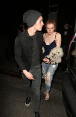 BELLA THORNE in Ripped Jeans at Nice Guy in West Hollywood 01/23/2016