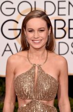 BRIE LARSON at 73rd Annual Golden Globe Awards in Beverly Hills 10/01/2016