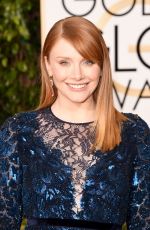 BRYCE DALLAS HOWARD at 73rd Annual Golden Globe Awards in Beverly Hills 10/01/2016