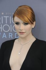 BRYCE DALLAS HOWARD at Critics’s Choice Awards 2016 in Santa Monica 01/17/2016