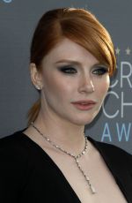 BRYCE DALLAS HOWARD at Critics’s Choice Awards 2016 in Santa Monica 01/17/2016