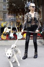 CARA DELEVINGNE at The Guitar Legend Store in Paris 01/26/2016