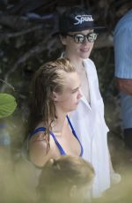 CARA DELEVINGNE in Bikini at a Beach in Barbados 01/01/2016