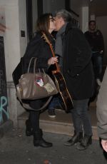 CARLA BRUNI Leaves a Recording Studio in Paris 01/20/2016