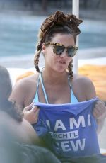 CAROLINE FLACK at a Pool in Miami 01/02/2016