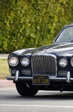 CAT DEELEY Cruising Around in Beverly Hills in 1966 Jaguar 420