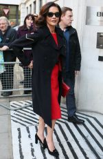 CATHERINE ZETA-JONES Arrives at BBC Radio 2 in London 01/28/2016