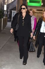 CATHERINE ZETA JONES at JFK Airport in Los Angeles 01/29/2016