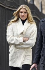CHARLOTTE MCKINNEY on the Set of a Photoshoot in New York 01/14/2016