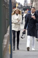 CHARLOTTE MCKINNEY on the Set of a Photoshoot in New York 01/14/2016
