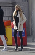 CHARLOTTE MCKINNEY on the Set of a Photoshoot in New York 01/14/2016