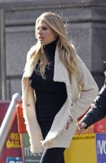 CHARLOTTE MCKINNEY on the Set of a Photoshoot in New York 01/14/2016