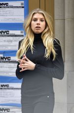 CHARLOTTE MCKINNEY on the Set of a Photoshoot in New York 01/14/2016