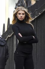 CHARLOTTE MCKINNEY on the Set of a Photoshoot in New York 01/14/2016