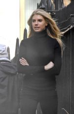 CHARLOTTE MCKINNEY on the Set of a Photoshoot in New York 01/14/2016
