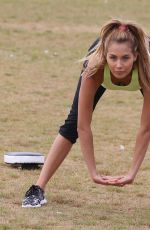 CHLOE GOODMAN Working Out at a Park in London 01/03/2016