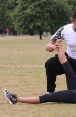 CHLOE GOODMAN Working Out at a Park in London 01/03/2016