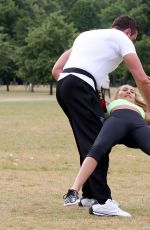 CHLOE GOODMAN Working Out at a Park in London 01/03/2016
